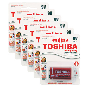 6PK 1pc Toshiba Heavy Duty 9V