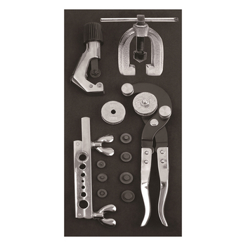 12pc Ampro Double Flaring Tool, Tube Cutter & Tube Bender Set TS83362