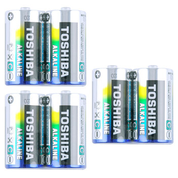 3PK 2pc Toshiba Alkaline C