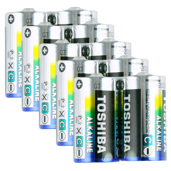 5PK 2pc Toshiba Alkaline D