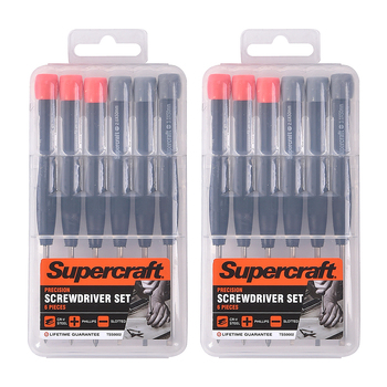 2PK 6pc Supercraft Screwdriver Precision Jewellers Slotted/Philips Tool Set