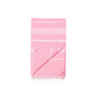 Towel To Go 100% Turkish Cotton Ipanema Hammam Beach Towel 180x100cm Pink