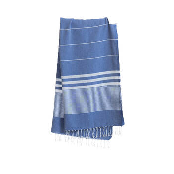 Towel To Go 100% Turkish Cotton Malibu Hammam Beach Towel 180x100cm Blue