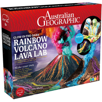 Australian Geographic Rainbow Volcano Lava Lab Science Kit Kids Toy 8+