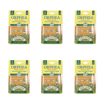 6x 12pc Orphea Sandlewood & Bergamot Natural Scented Strips Drawers/Closets