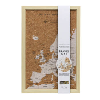 Splosh Travel Board Europe Map Desk Décor Board Small 53.5cm