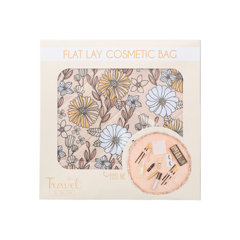 Splosh Travel By Splosh Floral Flat Lay Drawstring Cosmetic Bag