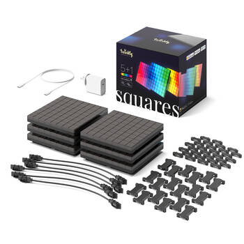Twinkly RGB Squares Multicoloured Corded LED Control Starter Kit 5 +1 Pack
