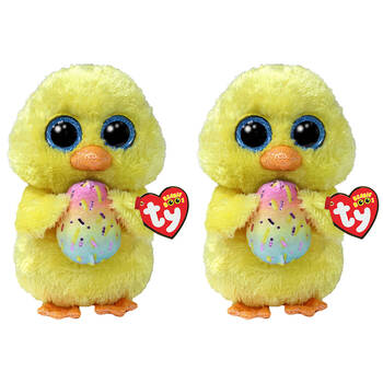 2PK TY Beanie Boos Marigold Chick Kids Plush Toy Yellow 15.5cm 3y+ Regular