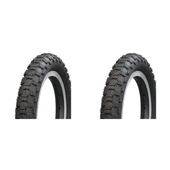 2PK AirPro BMX/Freestyle Bicycle Tyre Replacement 20x2.125'' Black