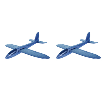 2x Toylife 49cm Plastic Sky Glider Launch Plane Kids Outdoor Toy - Blue