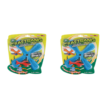 2PK Toylife Craftang 26cm EVA Helicopter Boomerang Toy Kids 6y+ Assorted