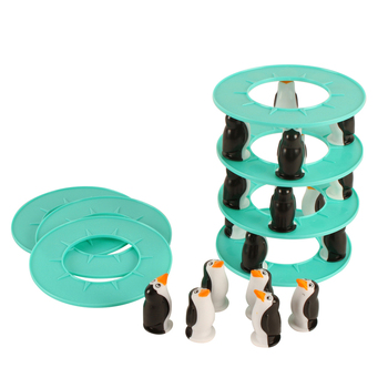 25pc Toylife 2-Player 25cm Penguin Tower Topple Game Toy Set Kids 4y+