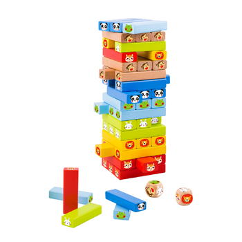 Tooky Toy Jenga Stacking Animals Board Game