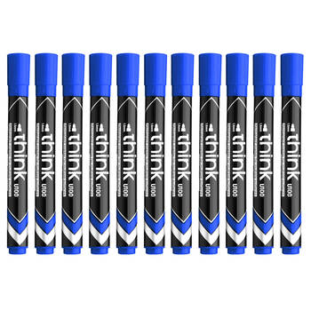 12pc Deli Think Permanent Markers - Blue