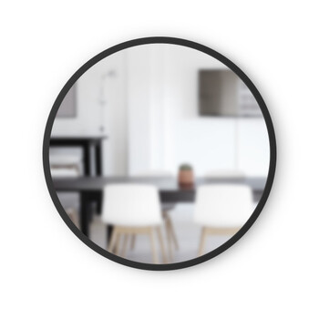 Umbra Hub Hanging Wall Mirror Home Decor 24" Black 61x3x61cm