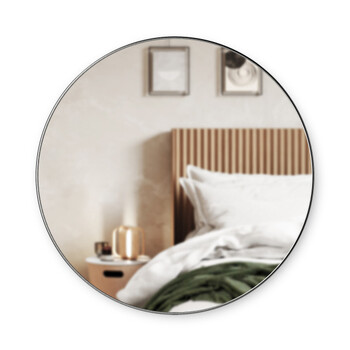 Umbra Hubba Round Indoor Décor Wall Hanging Mirror Titanium 86x3cm
