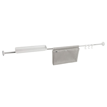 Umbra Flex SureLock Tension Bathroom Storage Shower Rod Set 186x35x12cm