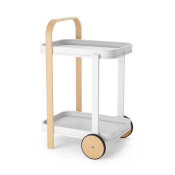Umbra Bellwood Beverage Bar Cart White/Nat 53x44x80cm