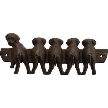 LVD Dogs Metal Hook 28cm Wall Mounted Organiser Home Decor