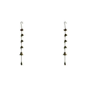 2PK LVD Hanging Bells Metal Wind Chime Home/Garden Decor - Rustic