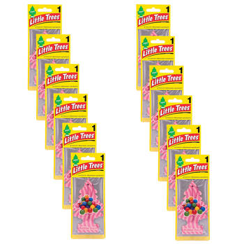 12PK Little Trees Hanging Paper Car Air Freshener - Xtra Strength Bubblegum