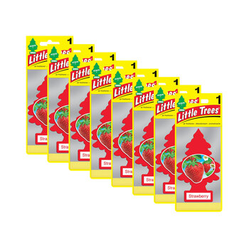 8PK Little Tree Strawberry Car Scent Fragrance Air Freshener 4x12cm