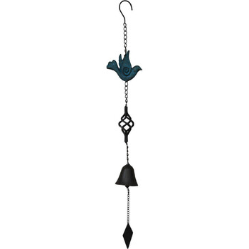 LVD 78cm Metal Hanging Bell Blue Bird Wind Chime Home Decor