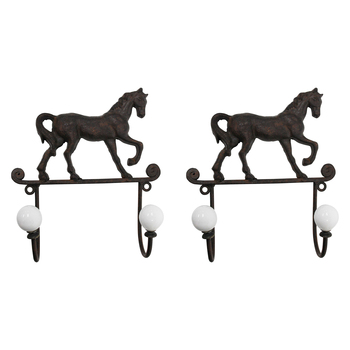 2PK LVD Double Horse Hook Decorative Home Decor Organisation