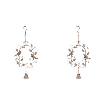 2PK LVD Hanging Bell Metal Wind Chime Home/Garden Decor - Bird Arch