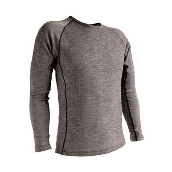 Wilderness Mens Long Sleeve Crew Neck Top Size M Base Layer Thermal  Black