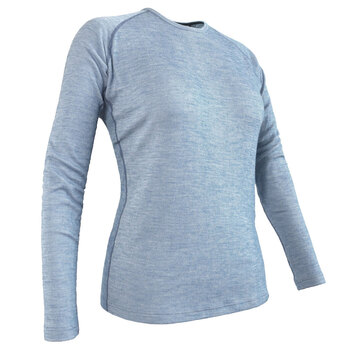 Wilderness Wear Womens Thermal Activewear Long Sleeve Crew Neck Top Size 12/M - Denim
