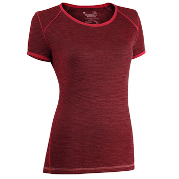 Wilderness Women Short Sleeve Tee Top Size 8 Thermal Activewear Fusion Shiraz