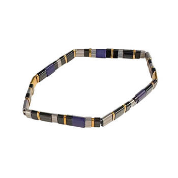 Urban Acrylic Journey Stretch Bracelet Women's Jewellery 16cm Midnight/Blue