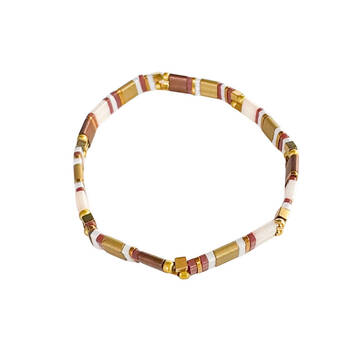 Urban Acrylic Journey Stretch Bracelet Women's Jewellery 16cm Bronze/Gold
