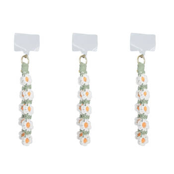 3PK Urban Daisy Universal Phone Wrist Strap Cord Accessory Green/White