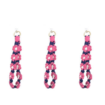3PK Urban Daisy Universal Phone Wrist Strap Cord Accessory Navy/Fuscia