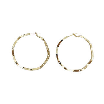 2pc Urban Zanzibar Large Hoop Earrings Pair Women's Jewellery Gold