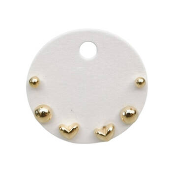 6pc Urban Petite Picasso Heart Earrings Women's Jewellery Gold