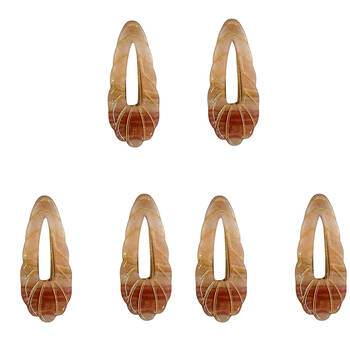 3x 2pc Urban Acrylic Tortoiseshell Wave Hair Clip Set Women's Accessory Brown