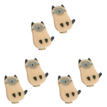 3x 2pc Urban Acrylic Siamese Cat Hair Clip Set Women's Accessory Beige