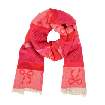 Urban Bow Scarf Womens Fashion Neck Wrap - Pink Red