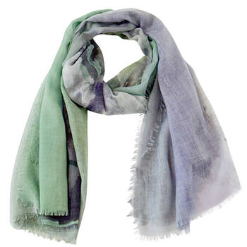 Urban Giverney Silk-Feel Scarf Women's Accessory 90x180cm Green/Purple