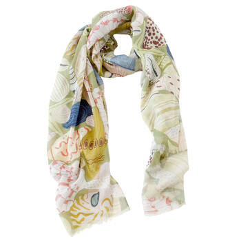 Urban Tidal Silk-Feel Scarf Women's Accessory 90x180cm Green
