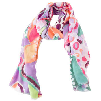 Urban Aria Silk-Feel Scarf Women's Accessory 90x180cm Purple