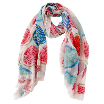 Urban Fruity Silk-Feel Scarf Women's Accessory 90x180cm Pink