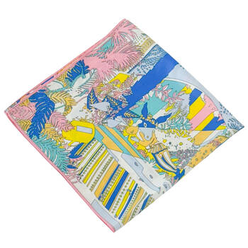 Urban Marais Mini Square Silk-Feel Scarf Women's Accessory 53x53cm Pink