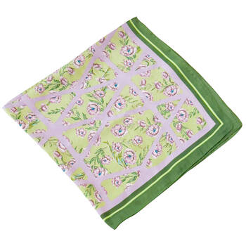 Urban Marais Mini Square Silk-Feel Scarf Women's Accessory 53x53cm Purple/Green