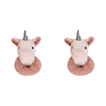 2x Urban Unicorn 13cm Rattle Baby/Infant Animal Toy - Pink