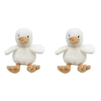 2PK Urban Duckling Stuffed Animal Plush Baby Soft Toy 20cm Beige/White